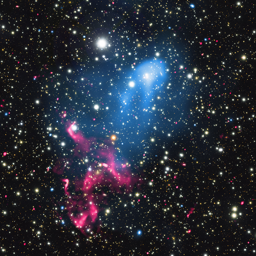 colliding galaxy clusters called Abell 3411 and Abell 3412