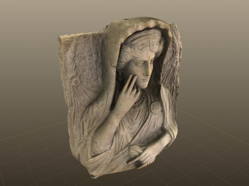 3d model of antique bust.