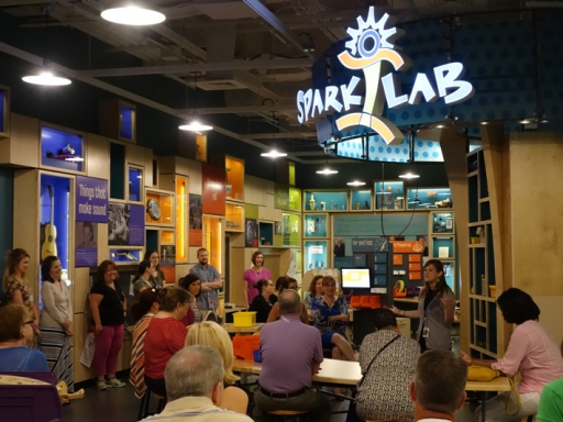 Teachers in Sparklab.